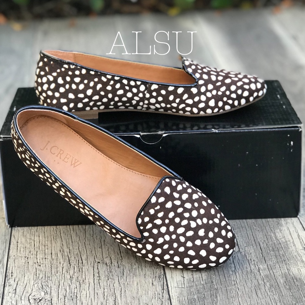 J.Crew Leopard Calf Hair Cora Loafers W AUTHENTIC - Picture 5 of 7